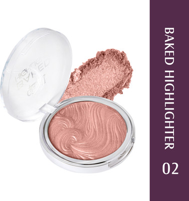 Glam21 Cosmetics Baked Highlighter with Silky Pigments Shimmer Look & Longlasting Mettalic Finish Highlighter(Shade-02)
