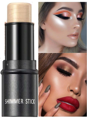 Emijun Highlighter Brighten Face Makeup Shimmer Illumination Glow Highlight  Highlighter(OFF WHITE GOLD LIGHT)