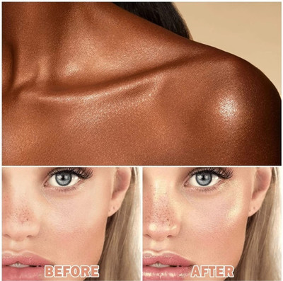 Jiwoo Spray Liquid Highlighter For Face Glow Face Hair And Body Highlighter(Silver)