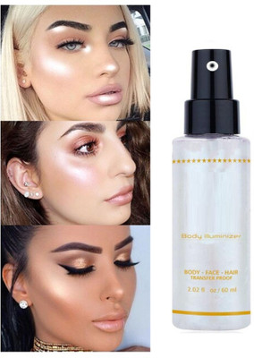 REIMICHI Shimmer Glowing Makeup Liquid Highlighter For all skin type Highlighter(SILVER)