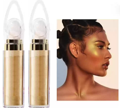 GFSU - GO FOR SOMETHING UNIQUE Eyes & Face Makeup | Shimmery Effect Highlighter Powder Highlighter(gold)