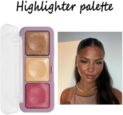 DARVING Face Highlighter 3 Shades Palette  Highlighter(MULTI COLOR)