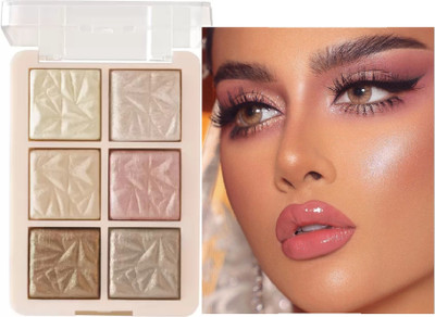 AFARAXIA Highlighter Palette Weightless Longlasting Illuminating Glow Face Kit Highlighter(muliti colour)