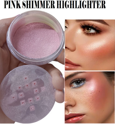 YAWI Illuminator Face Glowing Shimmer Shiny pink Highlight For Professional Look Highlighter(Pink)