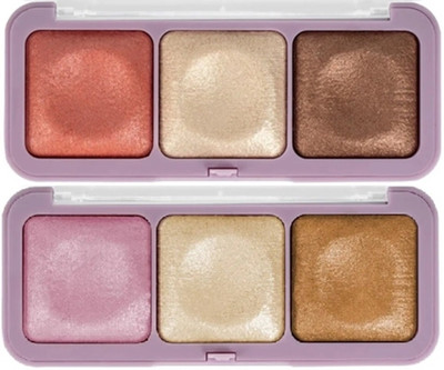 DARYUE 3 IN 1 Highlighter/Blusher/Contour palette IN Shimmering Highlighter(Multicolor)