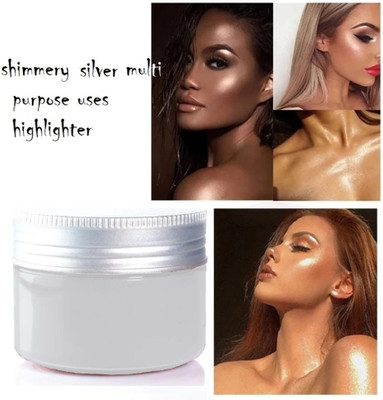 HUZURLU Silver cap face and body highlighter Highlighter(silver)