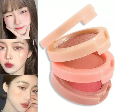 GABBU Waterproof 3in1 Makeup Blusher, Eyeshadow & Highlighter Palette Highlighter(multi color)