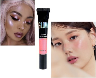 Jiwoo long lasting face and body waterproof highlighter for all skin tone Highlighter(pink)