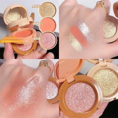 WOONGMI 3 in 1 Highlighter & Perfect Look Long-Wear  Compact(Multi, 8 g)