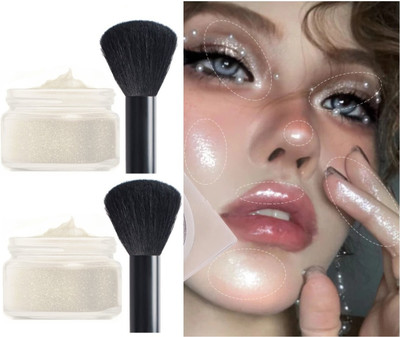 tanvi27 illuminator PowderyWhite highlighter for face makeup Combo Highlighter(White)