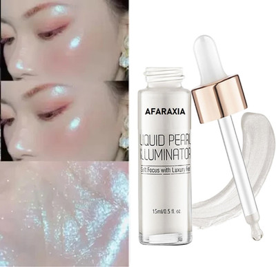AFARAXIA Highlighter Liquid Face and Body Waterproof Highlighter(WHITE)