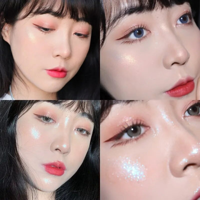 Latixmat 3D Sparkling Liquid Highlighter For Face Lightweight Blendable Super Silky Highlighter(Silver)