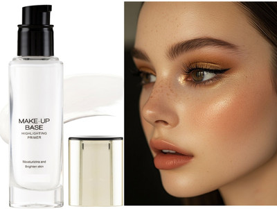 GABBU Highlighting Primer for Face, Golden Tint Highlighter(white)