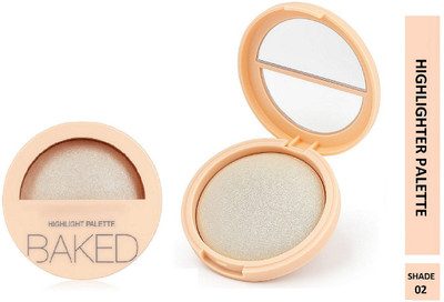 nuvya Buildable Shimmer Highlighter for Natural Look S2 Highlighter(Silver)