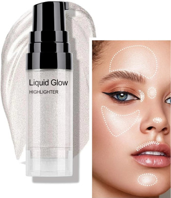 Emijun Illuminator Silver Highlighter Ultra Smooth Shine Waterproof  Highlighter(Silver)