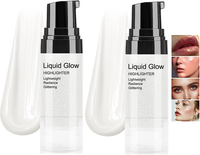 YAWI liquid Shimmer shine Face Highlighter make base look Highlighter(silver)
