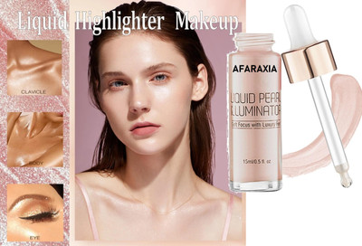 AFARAXIA Illuminating & Glitter Liquid  Highlighter(ROSEGOLD)
