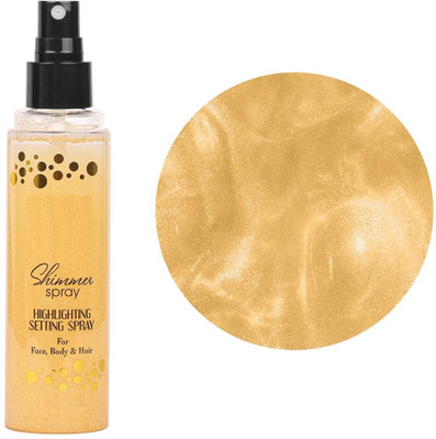 GFSU - GO FOR SOMETHING UNIQUE Shimmer Highlighting Setting Spray for Face, Body & Hair Highlighter(golden)