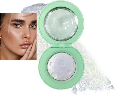 MYEONG Easy To Blend Formula Long Lasting Highly Pigmented Powder Highlighter(Bright Silver)