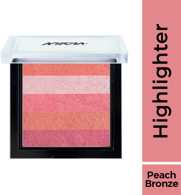NYKAA Glow Goals! Shimmer Brick Highlighter Palette - Sunset Love (7.5gm) Highlighter(Peach Bronze)