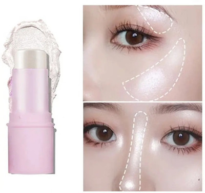 AEPRUY Illuminator Highlighter Contouring Stick Waterproof Long-lasting  Highlighter(white)