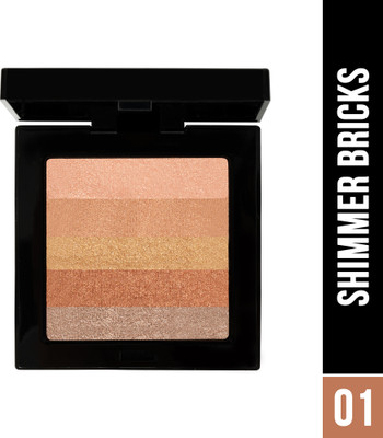 Hilary Rhoda Shimmer Bricks Highlighter Palette | Highly Pigmented & Long Lasting Highlighter(8.1 g | Shade - 01)
