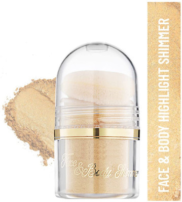 MYEONG Gold Shimmery Shiny Face Makeup Shimmer Powdery Golden  Highlighter(GOLDEN)