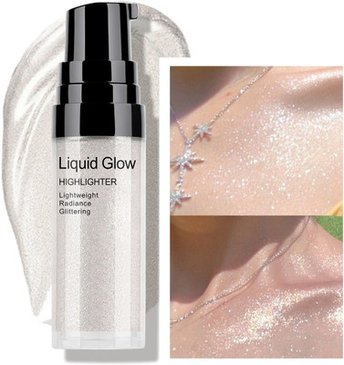 MYEONG Liquid Silver Highlighter Ultra Smooth Shine Waterproof  Highlighter((Silver))