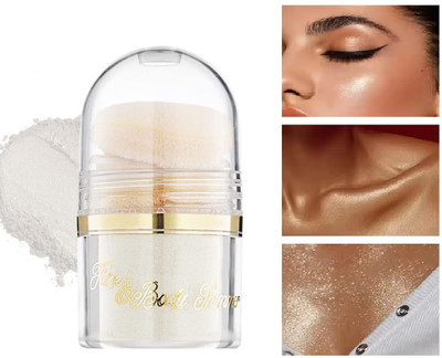 GULGLOW99 Professionl Highlighter Powder Diamond High Brightening Highlighter(SILVER)