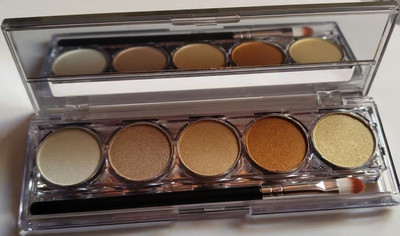 THTC 5 Color Waterproof Smooth Look Highlighter Palette Highlighter(multi color)