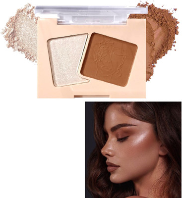 nn water proof highlighter with contour palette mini 2 in 1 palette pack of 1 Highlighter(MULTI COLOR)