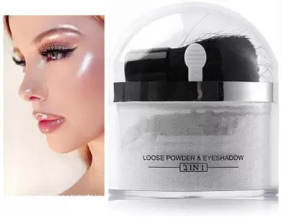 AFARAXIA Face Loose Powder Highlighter Makeup Shimmer  Highlighter(GREY)