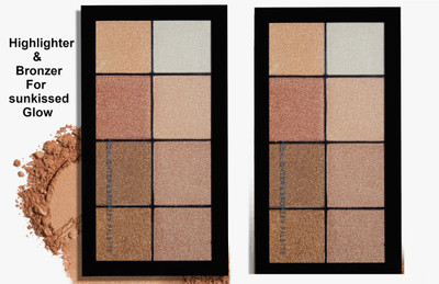 GFSU - GO FOR SOMETHING UNIQUE Best Highlighter & Bronzer Palette, Face MakeUp Highlighter(MULTICOLOR)