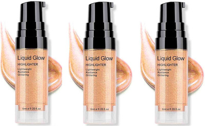 Emijun Liquid Highlighter Makeup Shimmer and Shine Ultra-Smooth Radiant Illuminator Highlighter(GOLD)