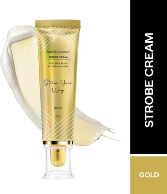 FACES CANADA Strobe Cream - 30ml |Instant Illumination | Primer + Moisturizer + Highlighter(Gold)