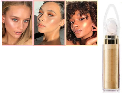 AFARAXIA Face Glowing Shimmer Shiny Highlight Make For Professional Look Highlighter(Gold)