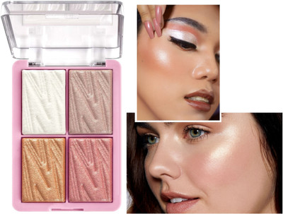 Latixmat Baked Multi Shimmer Blusher & Makeup  Highlighter(MULTICOLOR)