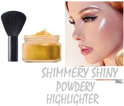 THTC Best Illuminator Face Glowing Shimmer Shiny  Highlighter(gold)