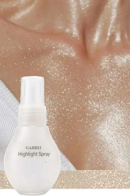 GABBU Korean Shimmering Body , Waterproof Moisturizing and Glow For Face & Body Spray Highlighter(silver)