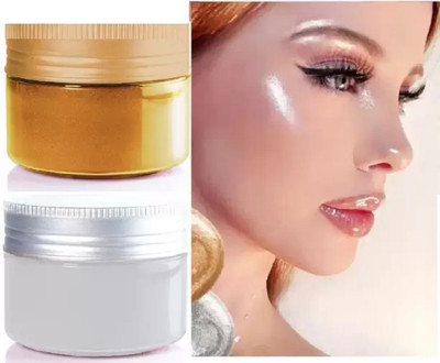 EVERERIN Highlighter Makeup Glowing Look Combo Highlighter(SILVER,, GOLD)