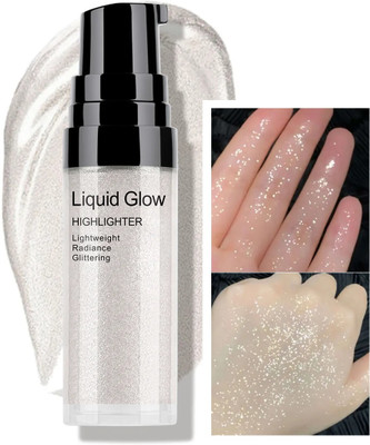 MYEONG Liquid Illuminator Silver Highlighter Ultra Smooth Shine Waterproof  Highlighter((Silver))