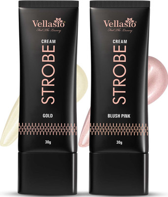vellasio Strobe Cream Gold & Blush Pink Combo Highlighter(60 ml, PINK, Gold)