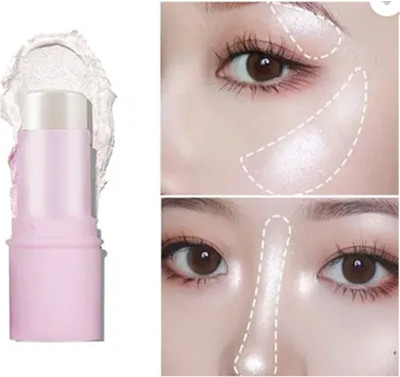Yuency Illuminator Highlighter Contouring Stick Waterproof Long-lasting  Highlighter(white)