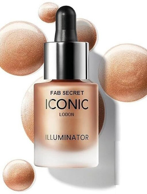 DAQ Highlighter illuminator liquid Face 3D Glow Bridal Makeup With Beauty Blender Highlighter(Glow)
