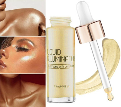 manasona Liquid Highlighter Illuminater Liquid (Drop And Glow )  Highlighter(GOLD)