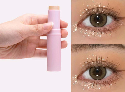 manasona Korean High Pigmented Makeup Gel Shimmer Highlighter Stick  Highlighter(Gold)