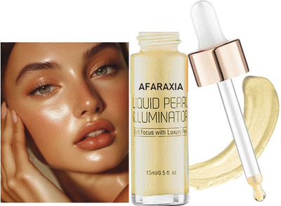 AFARAXIA Pearl Liquid illuminating Liquid Highlighter with Dewy finish Gold Highlighter(DESERT GOLD)