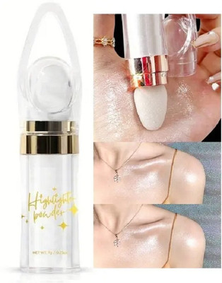 REIMICHI Face Glow Shimmer Powder Highlighter Waterproof Glitter  Highlighter(silver)