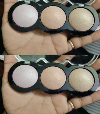 EVERERIN 3 shades illuminating Backed Highlighter Easy-to-blend Formula Highlighter(multicolor)