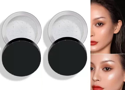GFSU - GO FOR SOMETHING UNIQUE Intense Whiter Shimmer Powder Loose Face Shiner Highlighter pack of 2 Highlighter(WHITE)